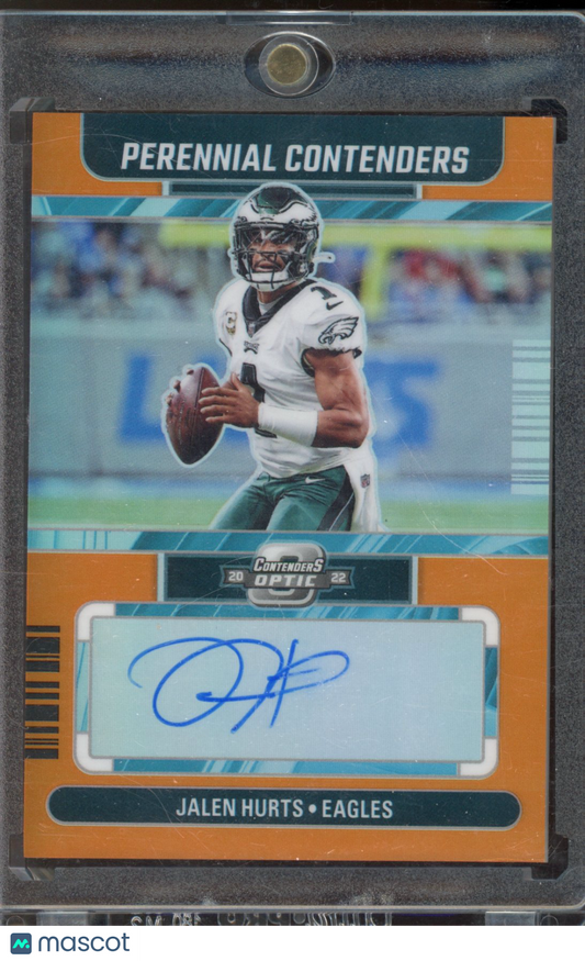 2022 Contenders Optic Jalen Hurts Perennial Contenders Auto Orange 08/25