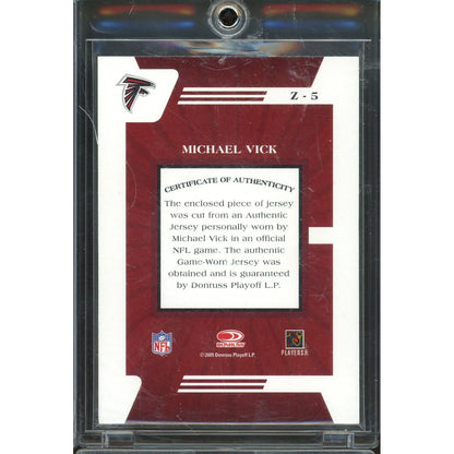 2005 Zenith Michael Vick Patch #Z-5 IP Auto