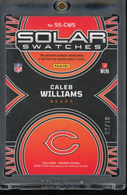 2024 Obsidian Caleb Williams Gold Solar Swatches /10 Patch