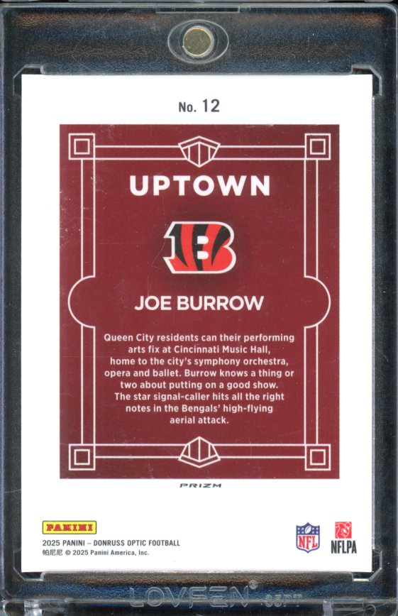 2025 Optic Joe Burrow Uptown Case Hit
