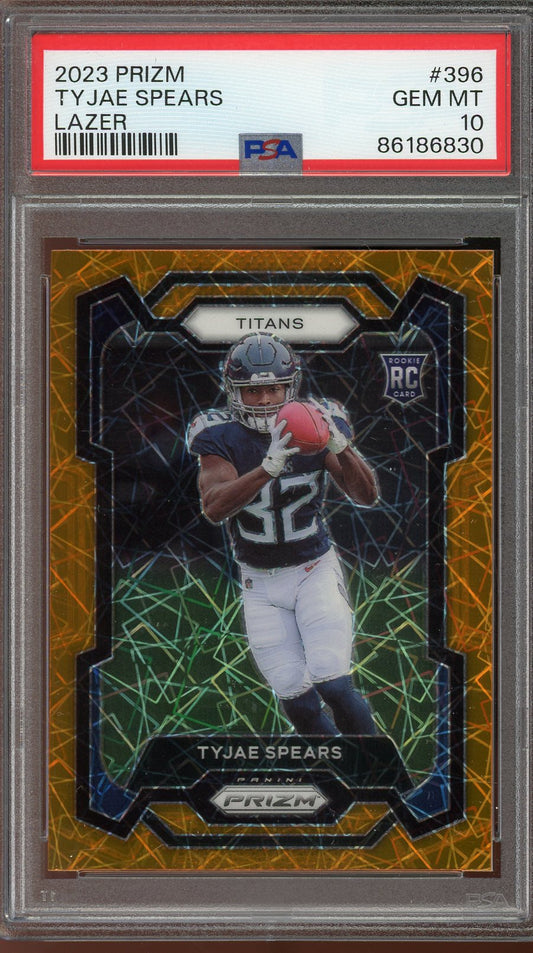 2023 Prizm Tyjae Spears Lazer #396 PSA 10 RC