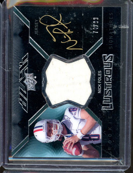 2012 UD Exquisite Nick Foles lustrous Jersey Auto #BRL-10 /99 RC