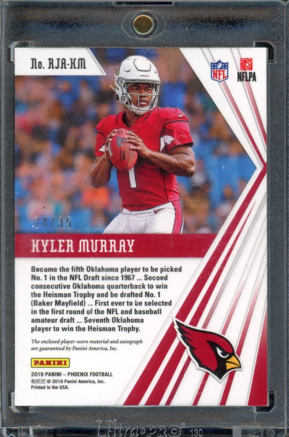 2019 Phoenix Kyler Murray Rookie Patch Auto Orange /35