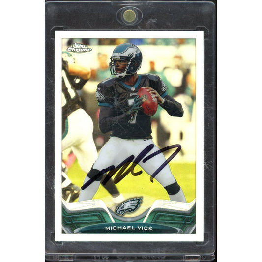 2013 Topps Chrome Michael Vick Refractor #168 IP Auto