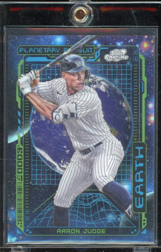 2024 Topps Chrome Cosmic Aaron Judge Earth Refractor