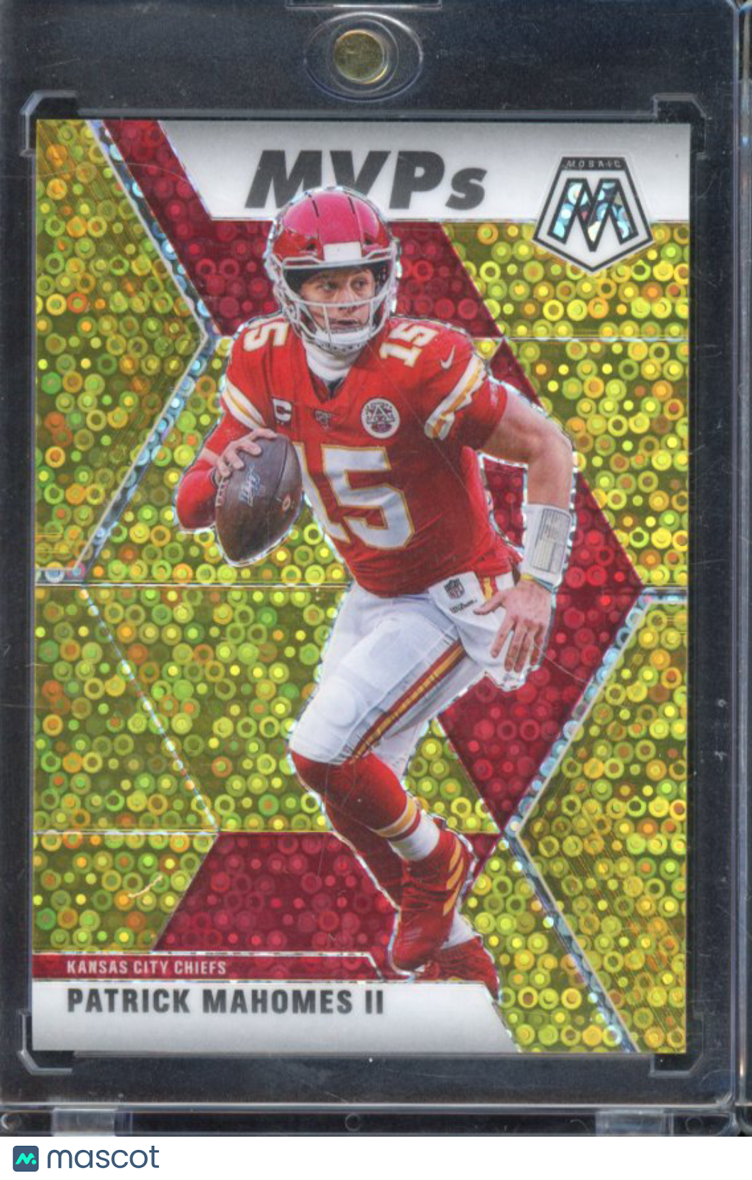 2020 Mosaic Patrick Mahomes MVPs Gold Disco No Huddle /10