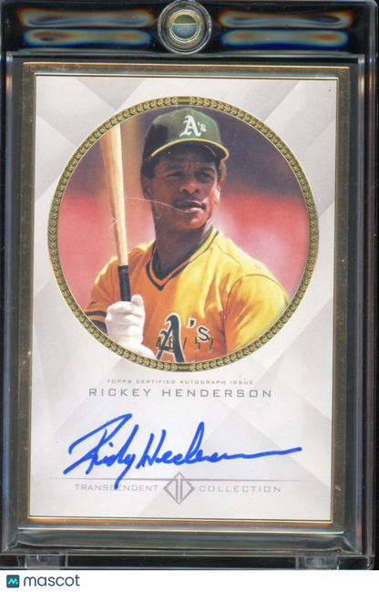 2016 Topps Transcendent Rickey Henderson Auto /52