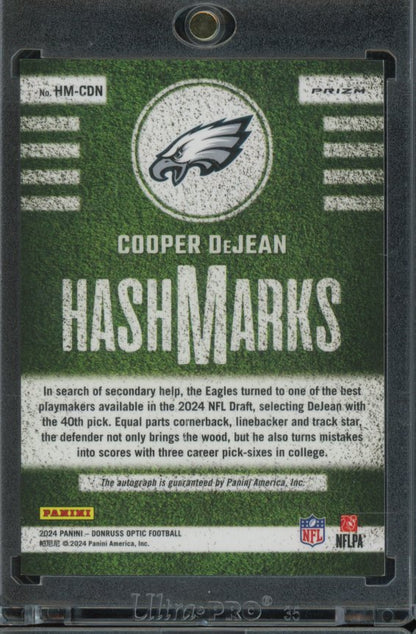 2024 Optic Cooper Dejean Hash Marks Rookie Auto