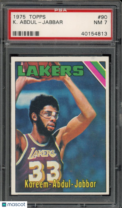 1975-76 Topps Kareem Abdul-Jabbar PSA 7
