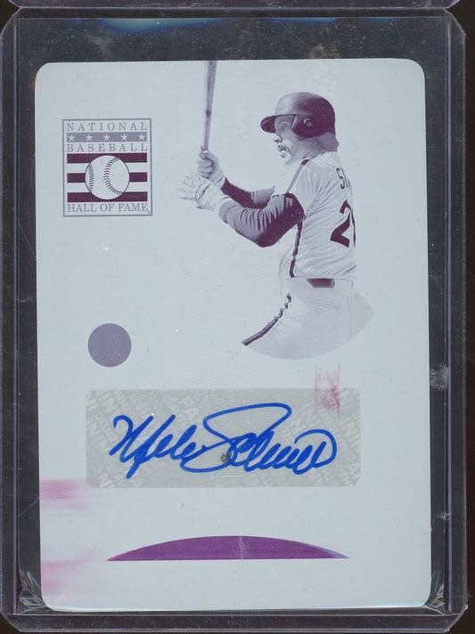 2021 National Treasures Mike Schmidt Printing Plate Auto #HOFS-MS 1/1