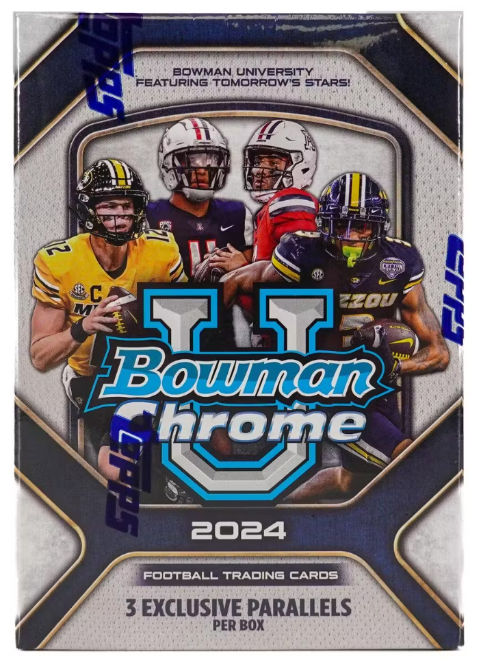 2024 Bowman University Chrome Football Blaster Box