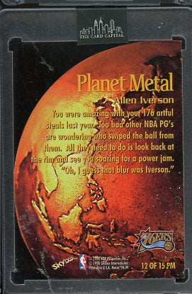1998 Fleer Metal Allen Iverson Planet Metal Die Cut #12