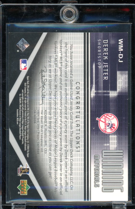 2004 Upper Deck SPX Derek Jeter Winning Materials Patch