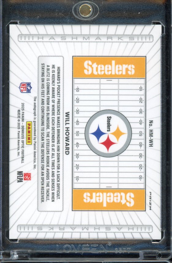 2025 Optic Will Howard Rookie Auto Hashmarks