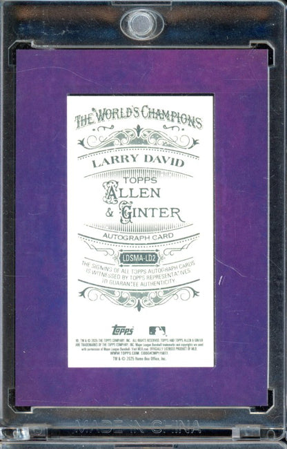 2025 Allen & Ginter Larry David Framed On Card Auto