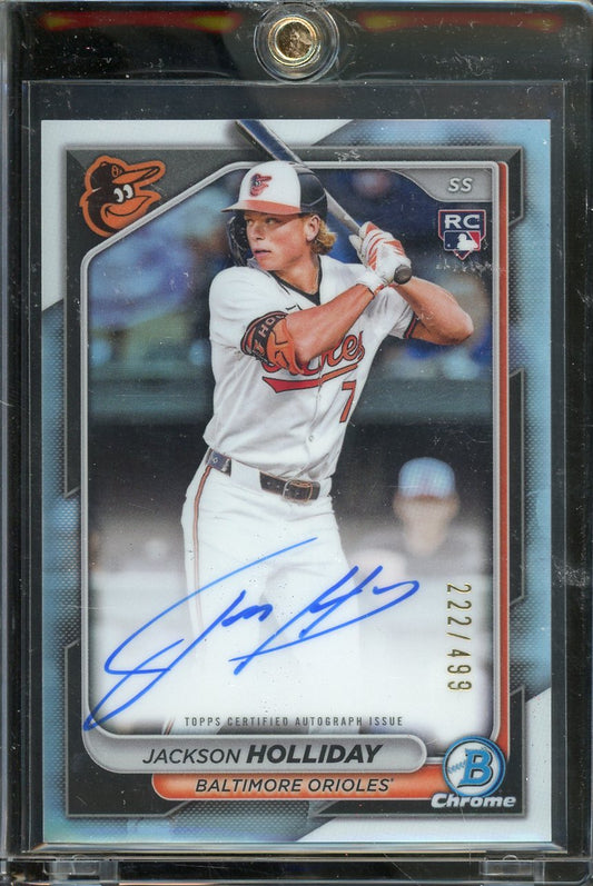 2024 Bowman Chrome Jackson Holliday Refractor Auto RC 222/499