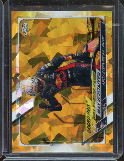 2021 Topps Chrome Sapphire Max Verstappen Gold Sapphire #142 /50