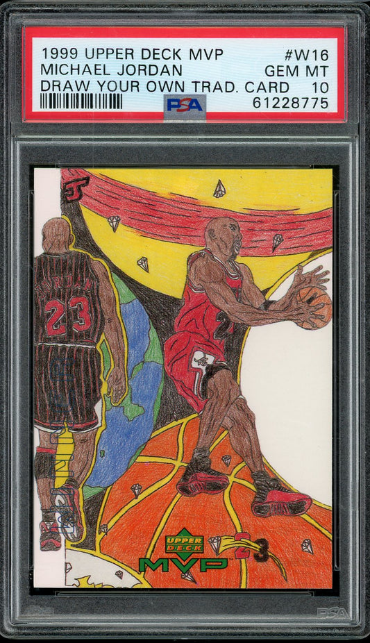 1999 Upper Deck MVP Michael Jordan Draw Your Own Card PSA 10