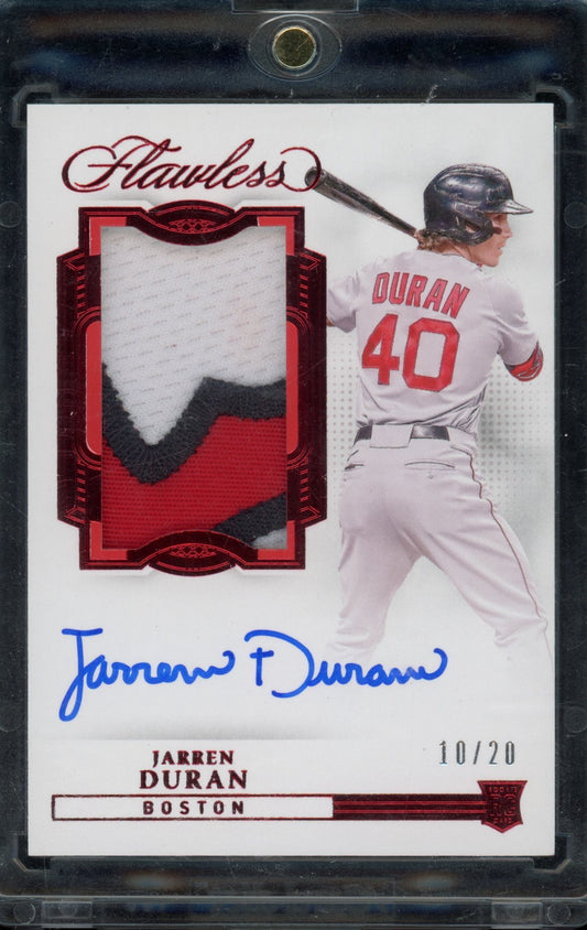 2022 Flawless Jarren Duran Rookie Patch Auto 10/20 RC