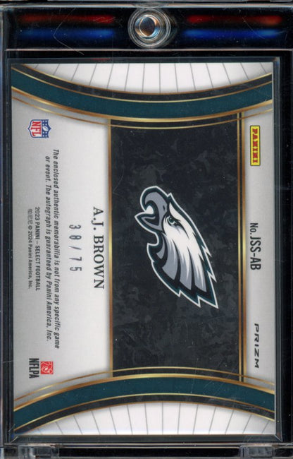 2023 Select A.J. Brown White Patch Auto /75