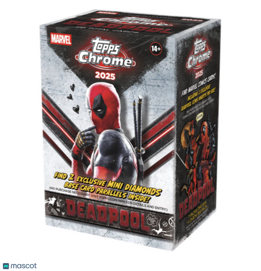 PRE ORDER 2025 Topps Chrome Deadpool Blaster Box