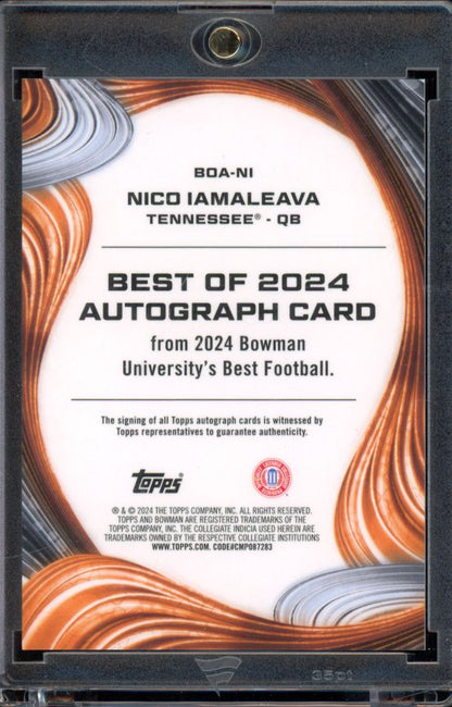 2024 Bowman U Best Nico Iamaleava Gold Auto /50