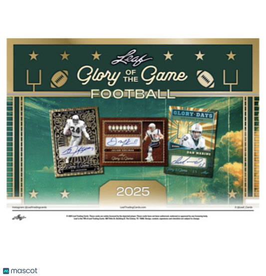 2025 Leaf Glory of the Game Football Hobby Box