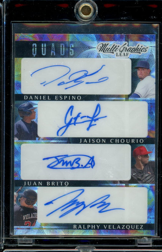 2023 Leaf MultiGraphics Espino/Chourio/Brito/Velazquez Quad Auto 1/1