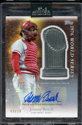 2023 Topps Johnny Bench World Series Trophy Auto #PMT-JB /10