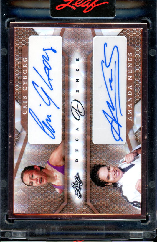 2022 Leaf Decadence Cris Cyborg Amanda Nunes Dual Auto /10