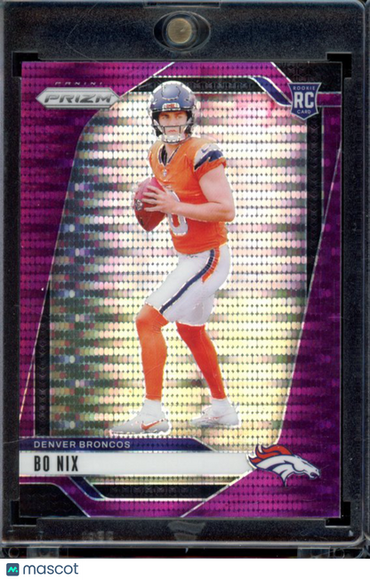 2024 Prizm Bo Nix Purple Pulsar Rookie