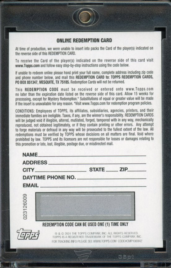 2024 Topps Archives Julio Rodriguez Fan Favorite Auto Premium