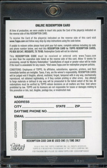 2024 Topps Archives Julio Rodriguez Fan Favorite Auto Premium