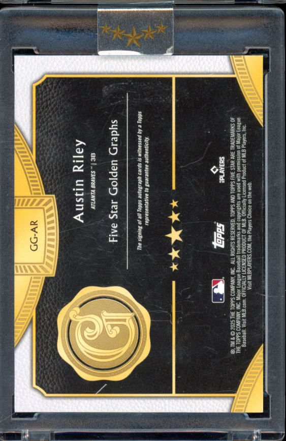 2025 Topps Five Star Austin Riley Gold Ink /25
