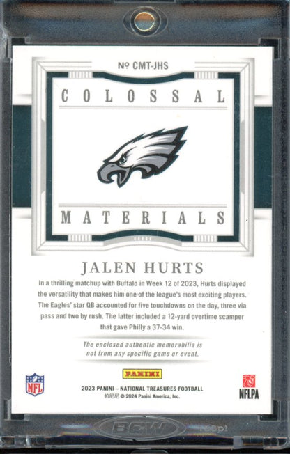 2023 National Treasures Jalen Hurts Colossal Patch /25