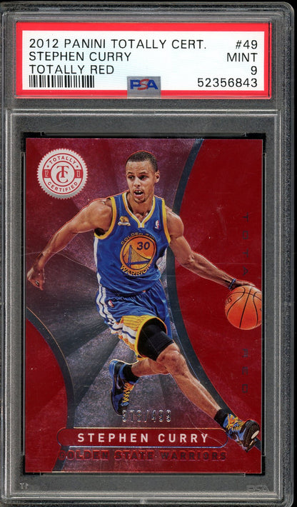 2012 Totally Certified Stephen Curry Totally Red 378/499 PSA 9