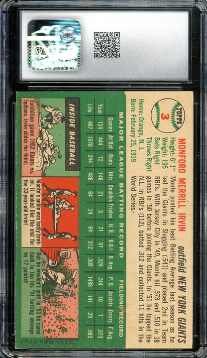 1954 Topps Monte Irvin CGC 6