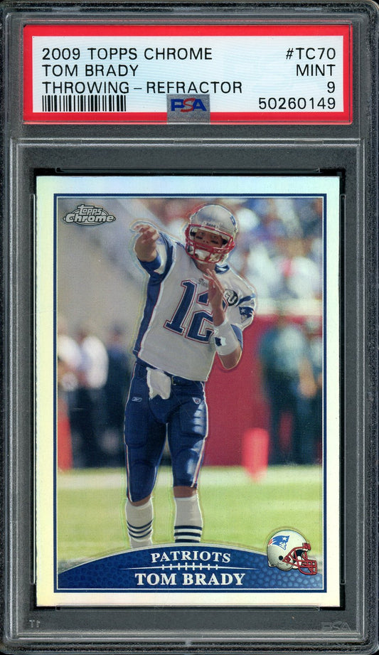 2009 Topps Chrome Tom Brady Refractor PSA 9