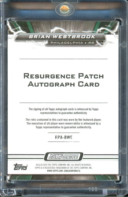 2023 Topps Composite Brian Westbrook Resurgence Patch Auto 03/10