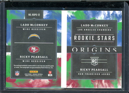 2024 Origins Ladd Mcconkey Ricky Pearsall Dual Booklet Swoosh Auto /5 RC