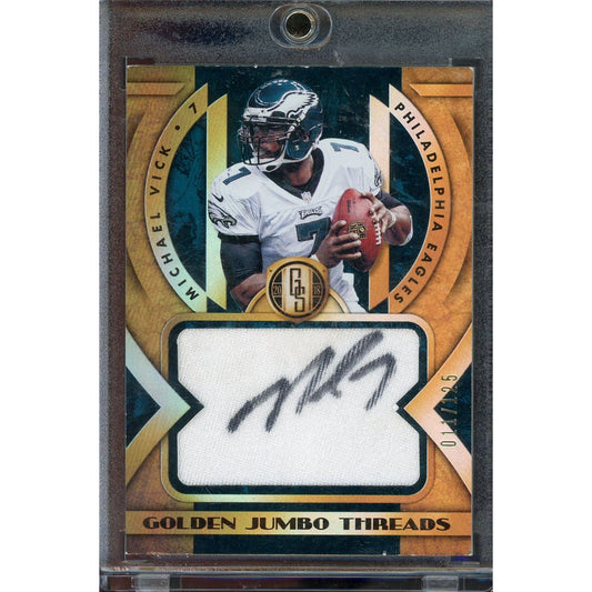 2018 Gold Standard Michael Vick Golden Jumbo Threads  #GJ-49 /125 IP Auto