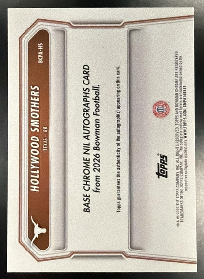 2026 Bowman Hollywood Smothers #BCPA-HS Chrome Auto Gold Geometric Refractor 22/50 1st