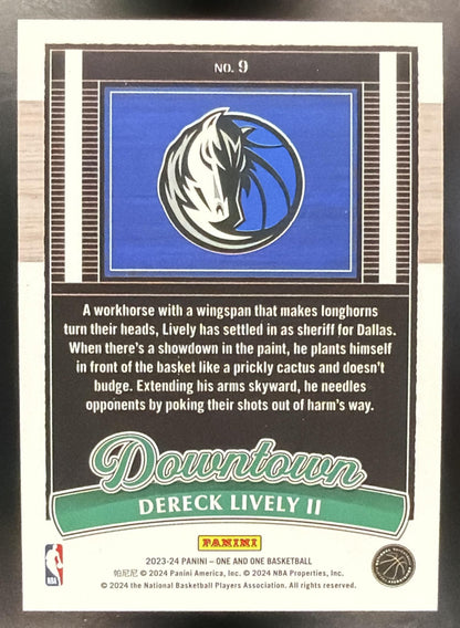 2023-24 Panini One & One Basketball Dereck Lively II #9 Downtown