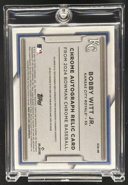 2024 Bowman Chrome Bobby Witt Jr. #BCAR-BW Auto Relics 37/75