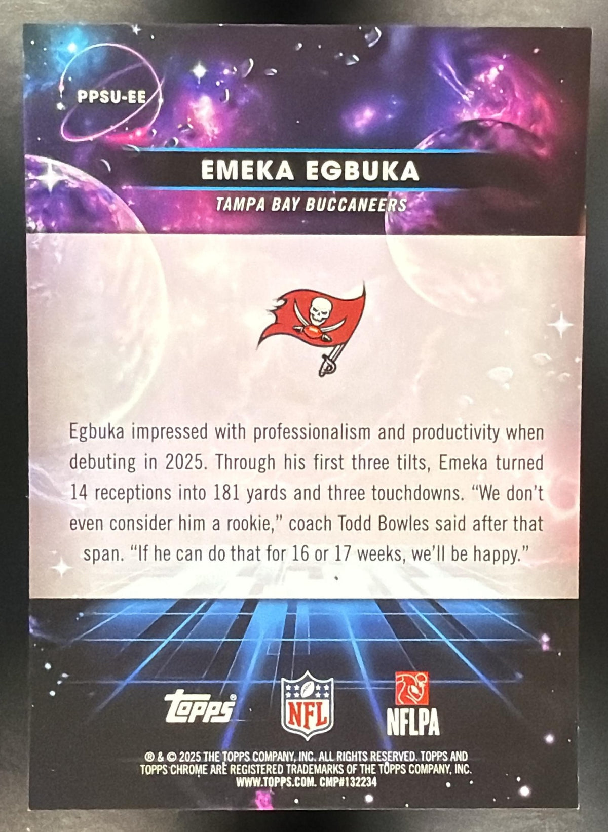 2025 Topps Cosmic Chrome Emeka Egbuka #PPSU-EE Planetary Pursuit Sun RC