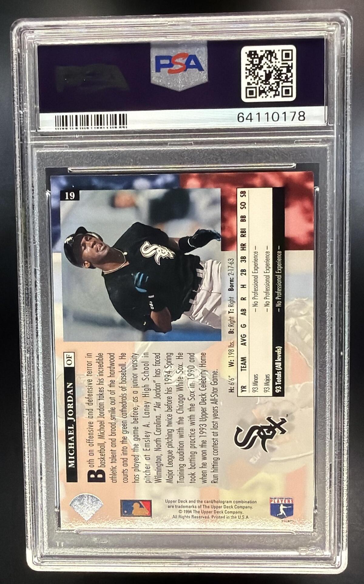 1994 Upper Deck Michael Jordan #19 - Super Rookie RC PSA 8
