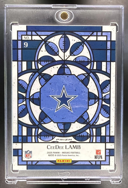 2025 Panini Mosaic CeeDee Lamb #9 Stained Glass Cowboys