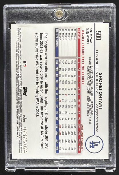 2024 Topps Shohei Ohtani #500 Gold 787/2024