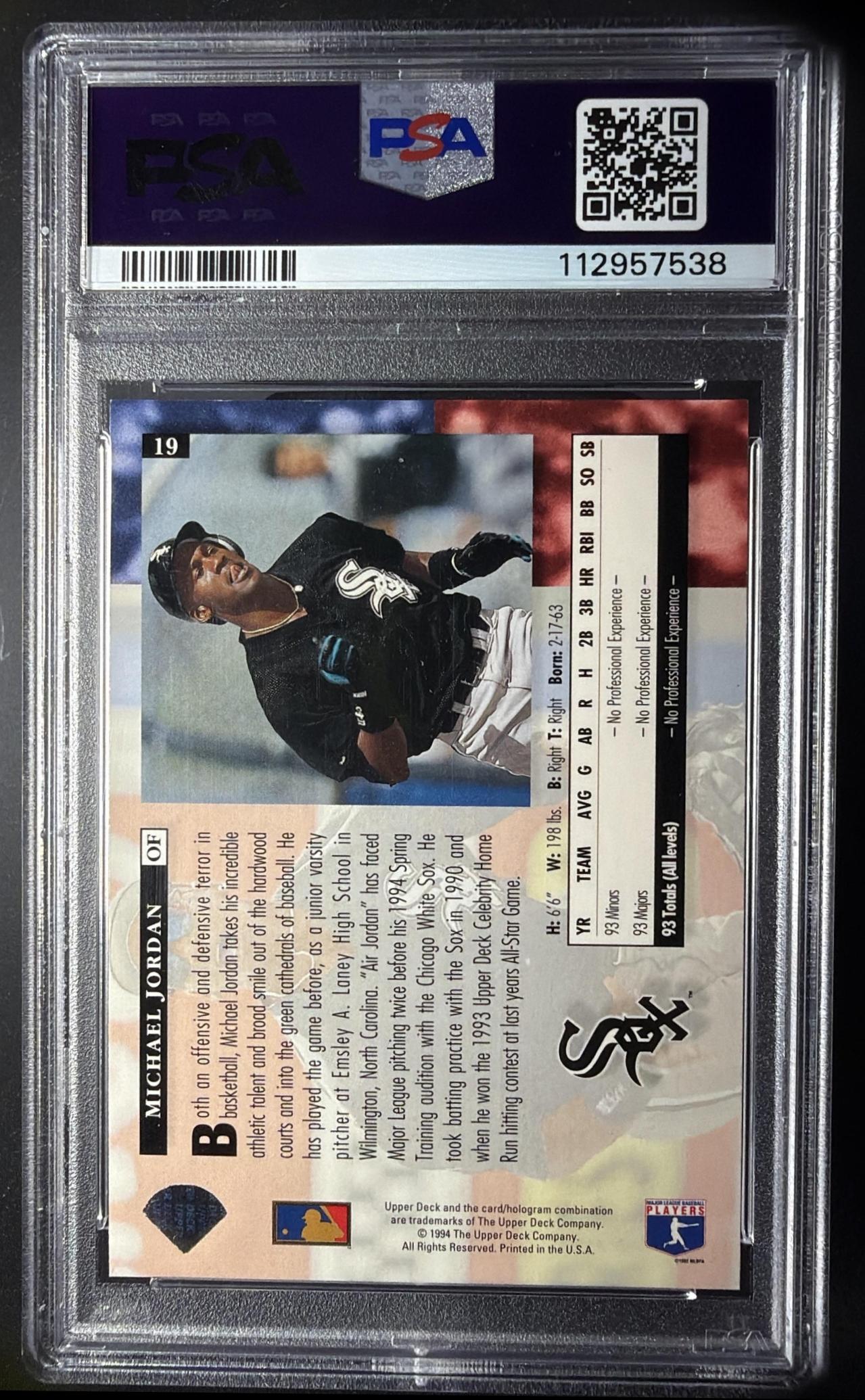 1994 Upper Deck Michael Jordan #19 RC PSA 9