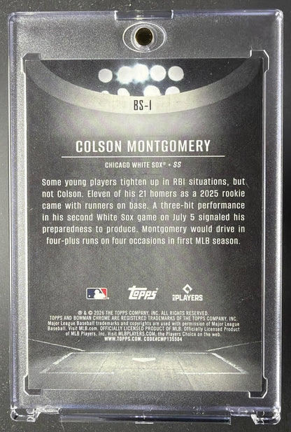 2026 Bowman Colson Montgomery #BS-1 Spotlights Chrome RC SSP
